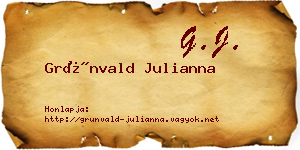 Grünvald Julianna névjegykártya